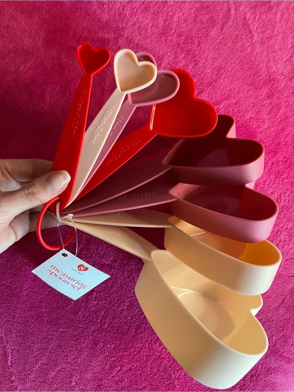 8pc Heart Measuring Spoon Set
